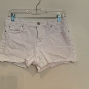 GAP white jeans shorts boyfriend style